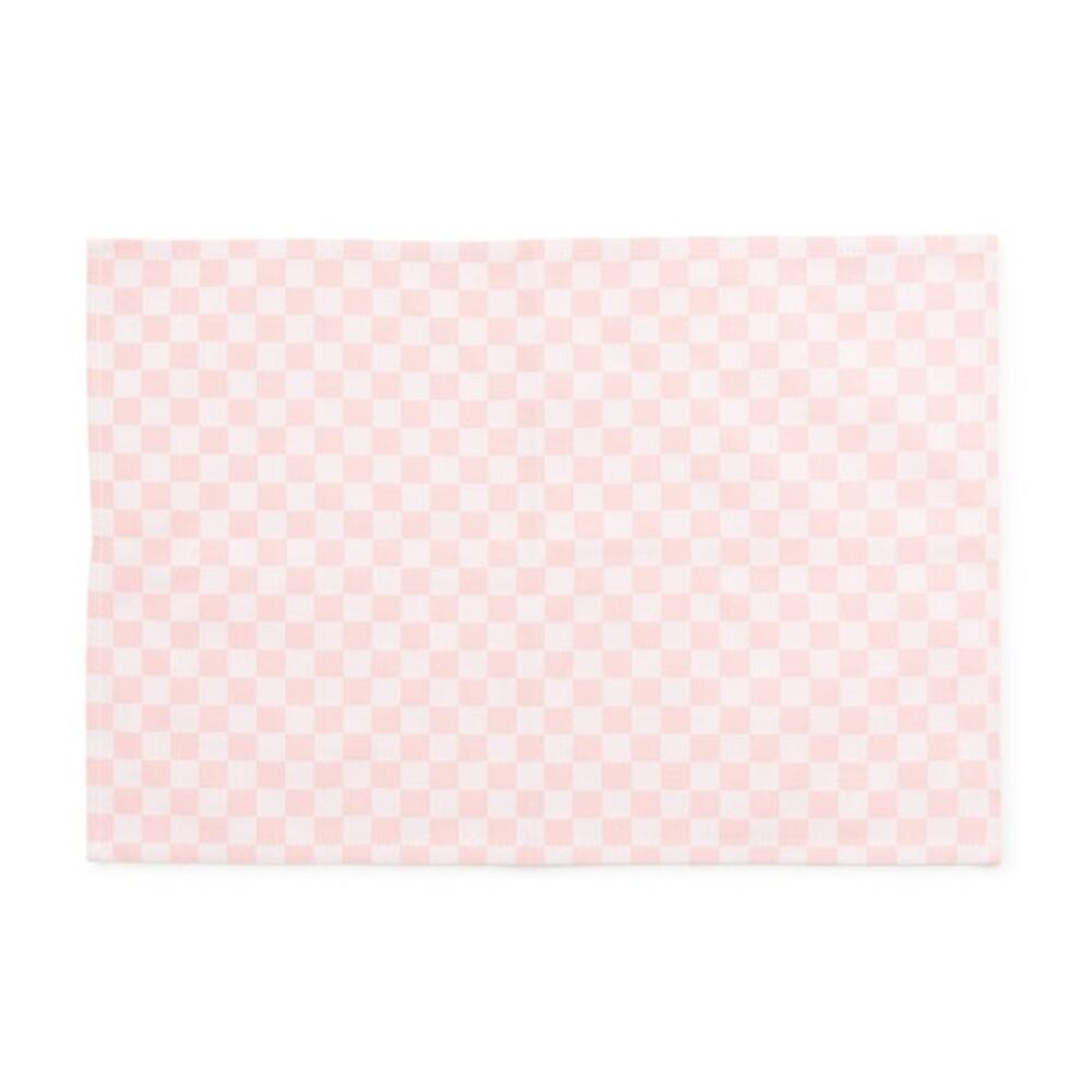 NEW Mackenzie-Childs Pink Check Placemat, Set of 4 Cotton
